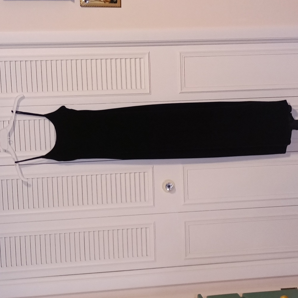 Urban Girl Black Velvet Spaghetti Strap Dress